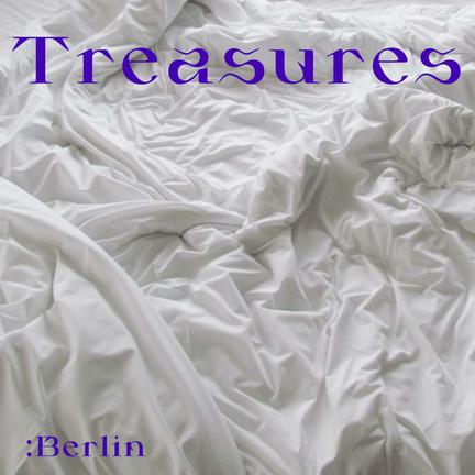 white cloth draped in folds with the word treasure witten on top